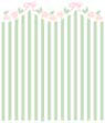 Dollhouse Miniature 1/4" Scale Wallpaper: Garland, Green